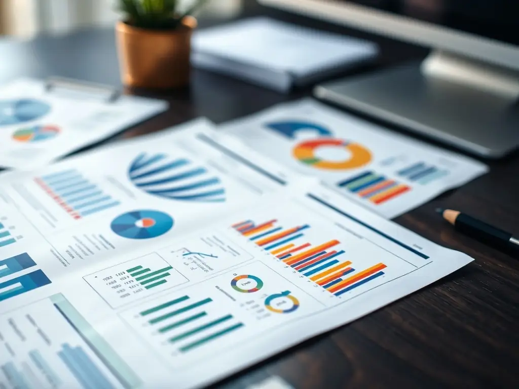 An image of a financial report with graphs and cost analysis charts, representing Cost Control and Budgeting.