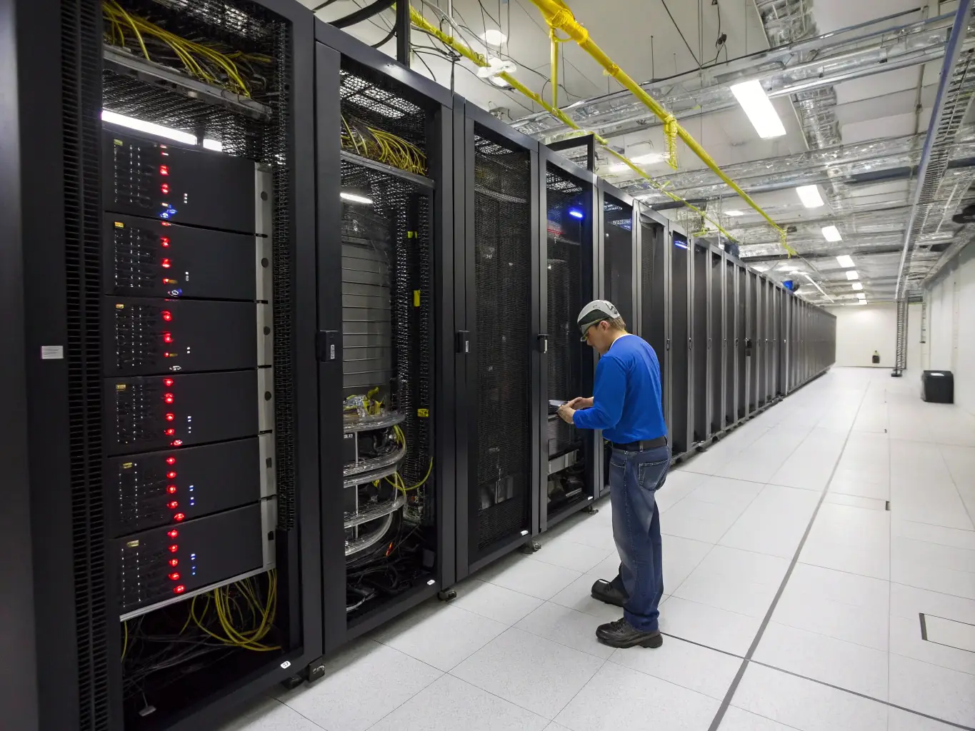 Expert in datacenter doing an ITAM-assessment